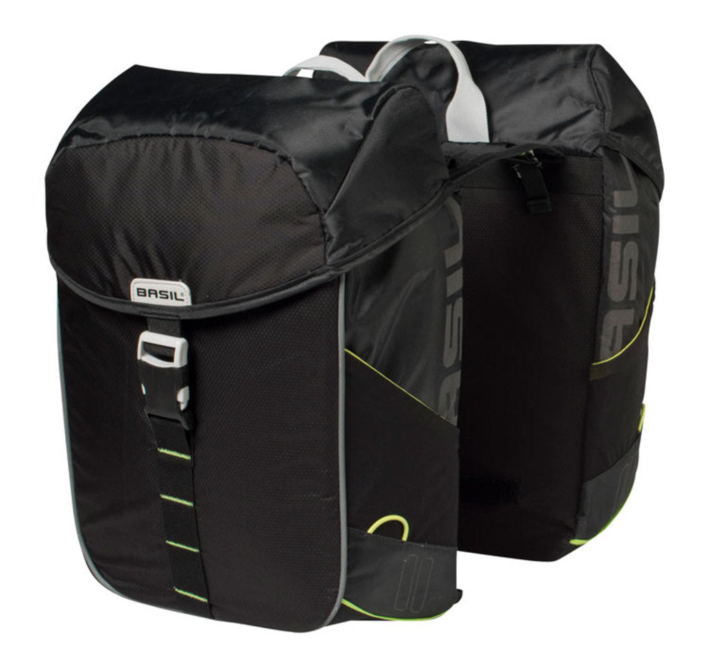 Dubbele-Fietstas-Basil-Miles-Black-Lime-34-Liter Dubbele-Fietstas-Basil-Miles-Black-Lime-34-Liter
